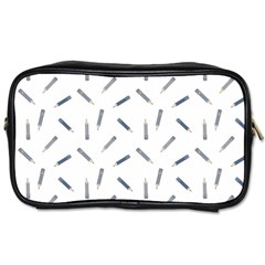 Gray Pencils On A Light Background Toiletries Bag (one Side) by SychEva