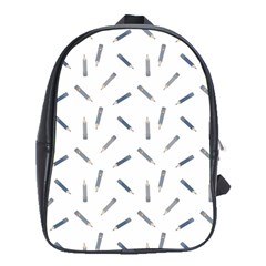 Gray Pencils On A Light Background School Bag (xl) by SychEva