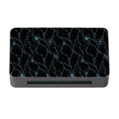 Turquoise Abstract Flowers With Splashes On A Dark Background  Abstract Print Memory Card Reader With Cf by SychEva