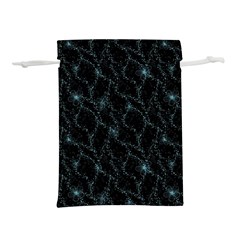 Turquoise Abstract Flowers With Splashes On A Dark Background  Abstract Print Lightweight Drawstring Pouch (s) by SychEva