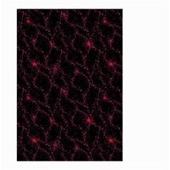 Pink Abstract Flowers With Splashes On A Dark Background  Abstract Print Small Garden Flag (two Sides) by SychEva