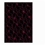 Pink Abstract Flowers With Splashes On A Dark Background  Abstract Print Small Garden Flag (Two Sides) Front