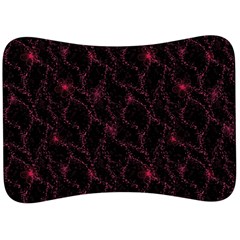 Pink Abstract Flowers With Splashes On A Dark Background  Abstract Print Velour Seat Head Rest Cushion by SychEva