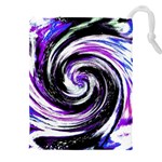 Canvas-acrylic-digital-design Drawstring Pouch (4XL) Front