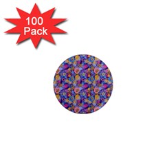 Multicolored Circles And Spots 1  Mini Magnets (100 Pack)  by SychEva