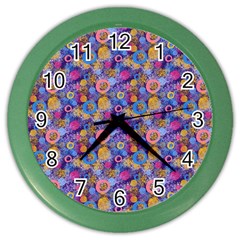 Multicolored Circles And Spots Color Wall Clock by SychEva