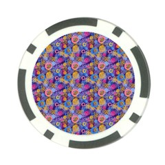 Multicolored Circles And Spots Poker Chip Card Guard by SychEva