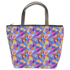 Multicolored Circles And Spots Bucket Bag by SychEva