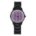 Multicolored Circles And Spots Stainless Steel Round Watch Front