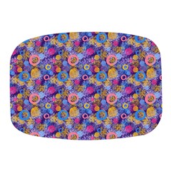 Multicolored Circles And Spots Mini Square Pill Box