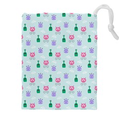 Funny Monsters Aliens Drawstring Pouch (5xl) by SychEva