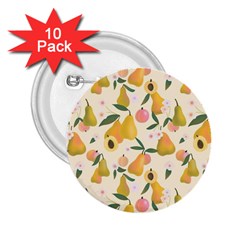 Yellow Juicy Pears And Apricots 2 25  Buttons (10 Pack)  by SychEva