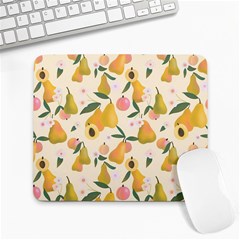 Yellow Juicy Pears And Apricots Large Mousepads by SychEva