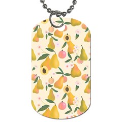 Yellow Juicy Pears And Apricots Dog Tag (two Sides) by SychEva