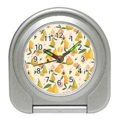 Yellow Juicy Pears And Apricots Travel Alarm Clock by SychEva