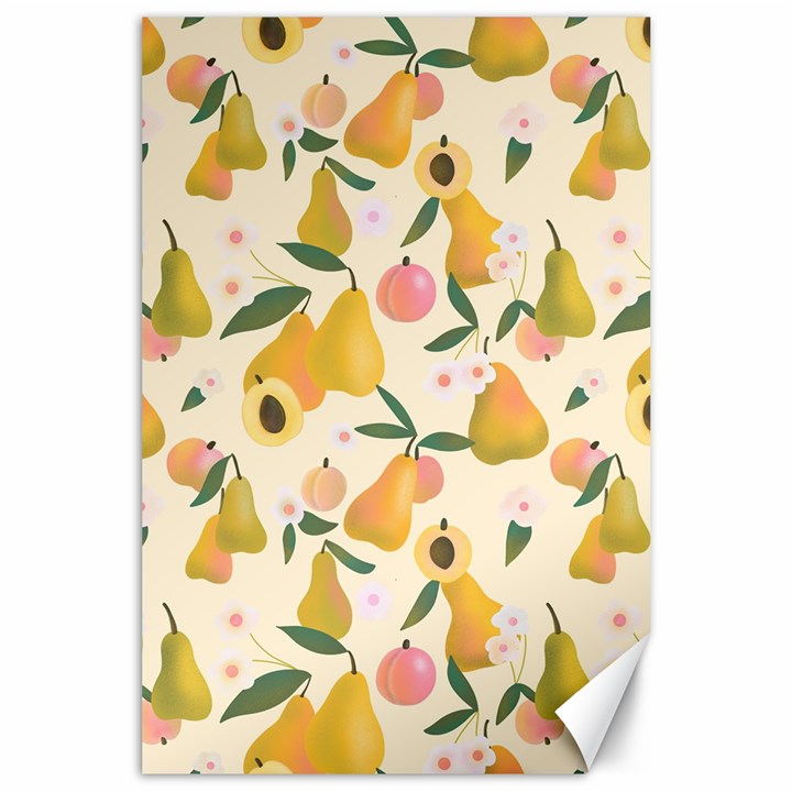 Yellow Juicy Pears And Apricots Canvas 24  x 36 