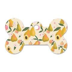 Yellow Juicy Pears And Apricots Dog Tag Bone (one Side) by SychEva