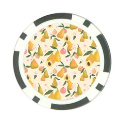 Yellow Juicy Pears And Apricots Poker Chip Card Guard by SychEva