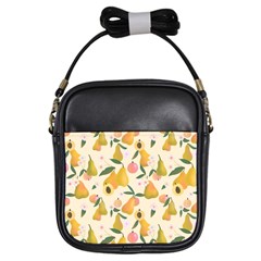 Yellow Juicy Pears And Apricots Girls Sling Bag by SychEva