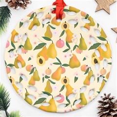 Yellow Juicy Pears And Apricots Ornament (round Filigree) by SychEva