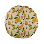 Yellow Juicy Pears And Apricots Standard 15  Premium Flano Round Cushions Front