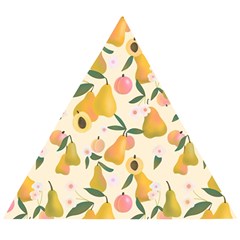 Yellow Juicy Pears And Apricots Wooden Puzzle Triangle by SychEva