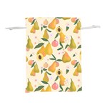 Yellow Juicy Pears And Apricots Lightweight Drawstring Pouch (M) Front