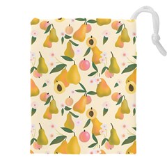 Yellow Juicy Pears And Apricots Drawstring Pouch (4xl) by SychEva