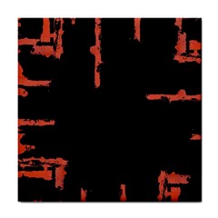 Red And Black Abstract Grunge Print Tile Coaster by dflcprintsclothing