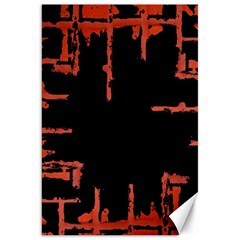 Red And Black Abstract Grunge Print Canvas 20  X 30  by dflcprintsclothing