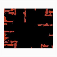 Red And Black Abstract Grunge Print Small Glasses Cloth (2 Sides)