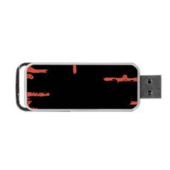 Red And Black Abstract Grunge Print Portable Usb Flash (one Side) by dflcprintsclothing