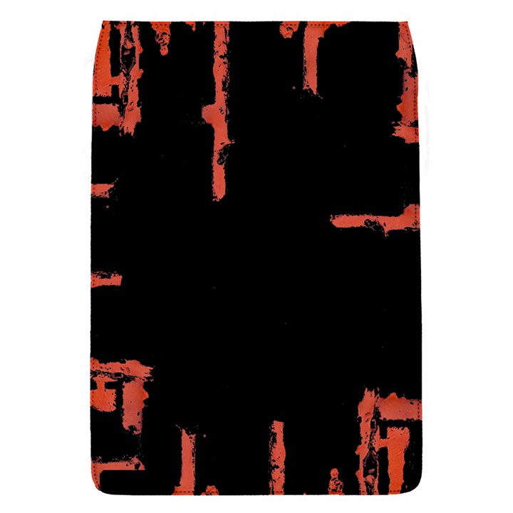 Red And Black Abstract Grunge Print Removable Flap Cover (S)