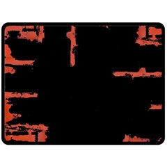 Red And Black Abstract Grunge Print Double Sided Fleece Blanket (large) 