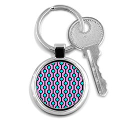 A Chain Of Blue Circles Key Chain (round) by SychEva