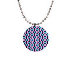 A Chain Of Blue Circles 1  Button Necklace by SychEva