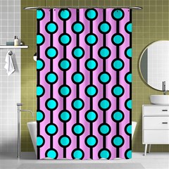 A Chain Of Blue Circles Shower Curtain 48  X 72  (small)  by SychEva