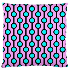 A Chain Of Blue Circles Large Cushion Case (one Side) by SychEva