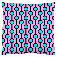 A Chain Of Blue Circles Large Flano Cushion Case (two Sides) by SychEva