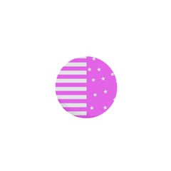 Saturated Pink Lines And Stars Pattern, Geometric Theme 1  Mini Magnets by Casemiro