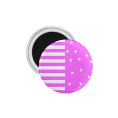 Saturated Pink Lines And Stars Pattern, Geometric Theme 1 75  Magnets by Casemiro