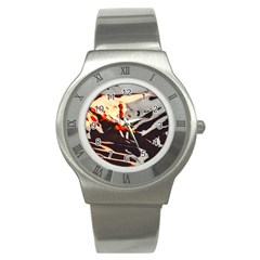 Iceland-landscape-mountains-snow Stainless Steel Watch by Amaryn4rt