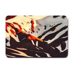 Iceland-landscape-mountains-snow Small Doormat  by Amaryn4rt