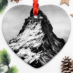 Matterhorn-switzerland-mountain Heart Ornament (two Sides)