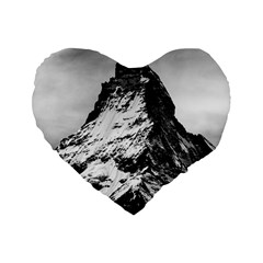 Matterhorn-switzerland-mountain Standard 16  Premium Flano Heart Shape Cushions by Amaryn4rt