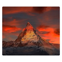 Switzerland-zermatt-mountains-snow- Double Sided Flano Blanket (small)  by Amaryn4rt