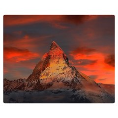 Switzerland-zermatt-mountains-snow- Double Sided Flano Blanket (medium)  by Amaryn4rt