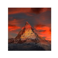 Switzerland-zermatt-mountains-snow- Small Satin Scarf (square) by Amaryn4rt