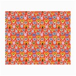 Cute Faces Of Dogs And Cats With Glasses Small Glasses Cloth (2 Sides) Front