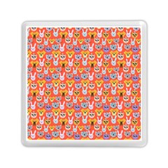 Cute Faces Of Dogs And Cats With Glasses Memory Card Reader (Square)